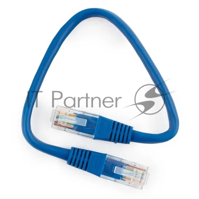 Патч-корд медный UTP Cablexpert PP10-0.25M/B cat.5e, 0.25 м, литой, многожильный, синий