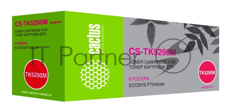 Картридж лазерный Cactus CS-TK5290M пурпурный (13000 стр.) для Kyocera ECOSYS P7240cdn