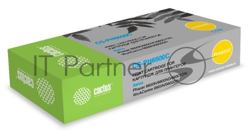 Картридж лазерный Cactus CS-PH6600C (106R02233) голубой (6000 стр.) для Xerox Phaser 6600/WorkCentre 6605