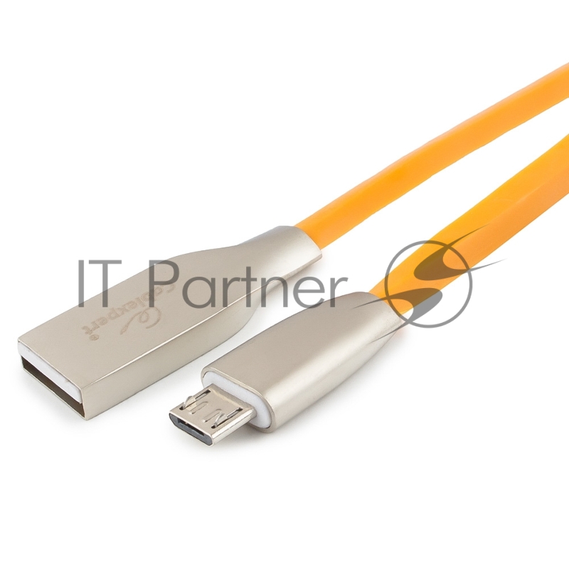 Кабель USB2.0 Cablexpert CC-G-mUSB01O-1M, AM/microB, серия Gold, длина 1м, оранжевый, блистер