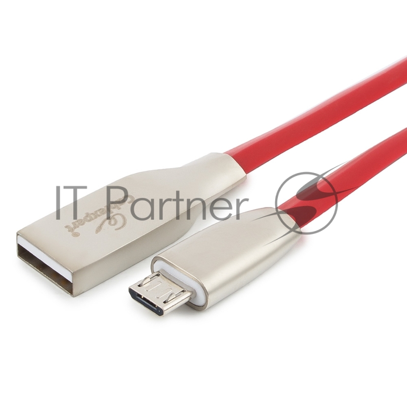 Кабель USB2.0 Cablexpert CC-G-mUSB01R-1M, AM/microB, серия Gold, длина 1м, красный, блистер
