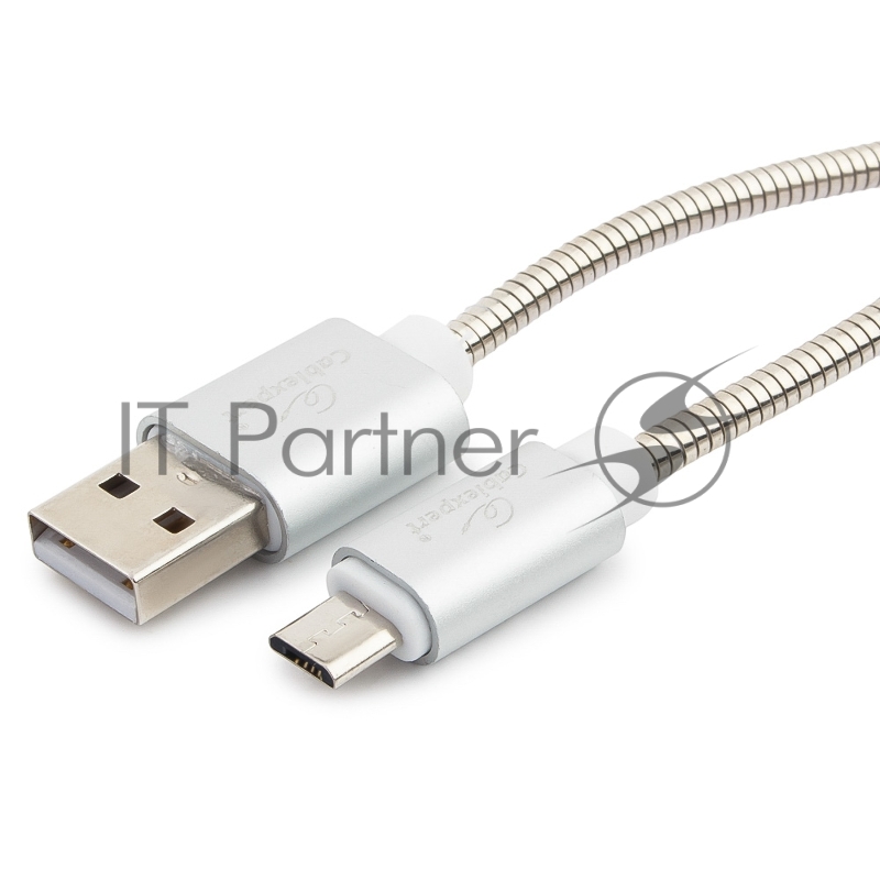Кабель USB2.0 Cablexpert CC-G-mUSB02S-0.5M, AM/microB, серия Gold, длина 0.5м, серебро, блистер