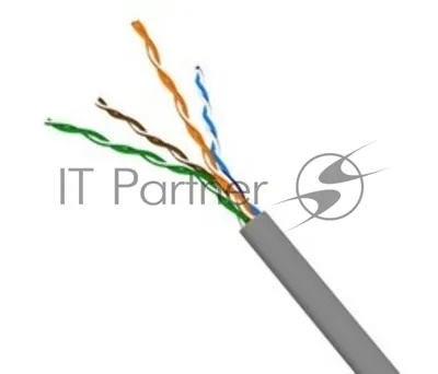Кабель TWT UTP, серии XS, 2 пары, Кат.5e, PVC, 305 метров, серый