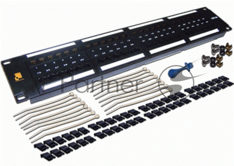Патч-панель LANMASTER 48 портов, UTP, кат.6, 2U