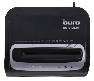 Шредер Buro Office BU-S1602M (секр.P-5)/фрагменты/16лист./30лтр./пл.карты/CD