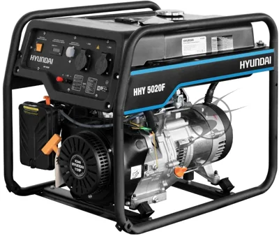 Электрогенератор бензиновыйHyundai HHY 5020F, 4.5 кВт, 72 дБ, 69.5 кг
