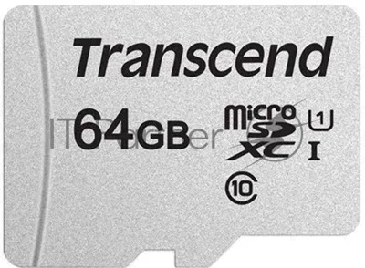 Флеш карта microSD 64Gb Transcend microSDXC Class 10 UHS-I U1, (без адаптера), TLC