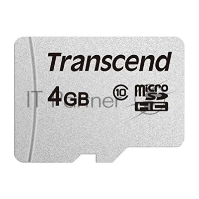 Флеш карта microSD 4Gb Transcend microSDHC Class 10, (без адаптера), TLC