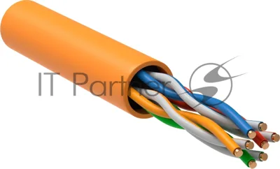 Кабель связи витая пара ITK U/UTP, кат.5E 4x2х24AWG solid, LSZH, 305м, оранжевый ITK Кабель связи витая пара U/UTP, кат.5E 4x2х24AWG solid, LSZH, 305м, оранжевый