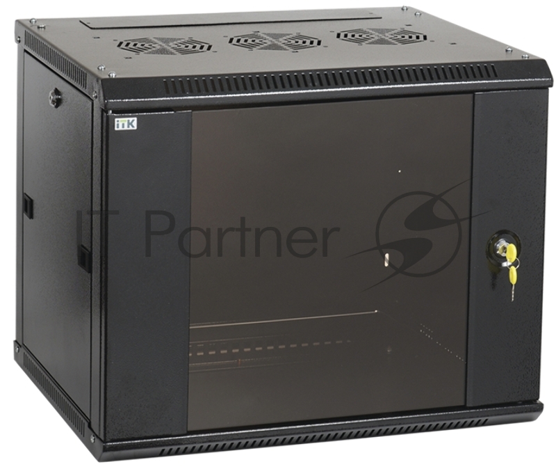 Шкаф LINEA W 6U 600x600 мм дверь стекло, RAL9005 ITK