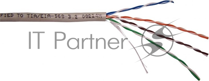 Кабель NewMax UTP, 2 пары, 25AWG, Кат.5e, PVC, серый, 305 метров