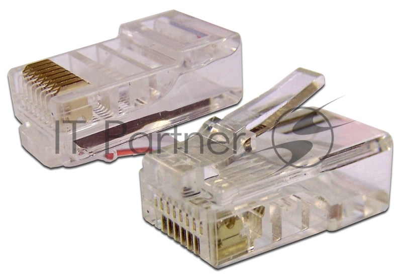 Коннектор LANMASTER RJ45 UTP 8P8C, универсальный, cat.6, 100 шт.