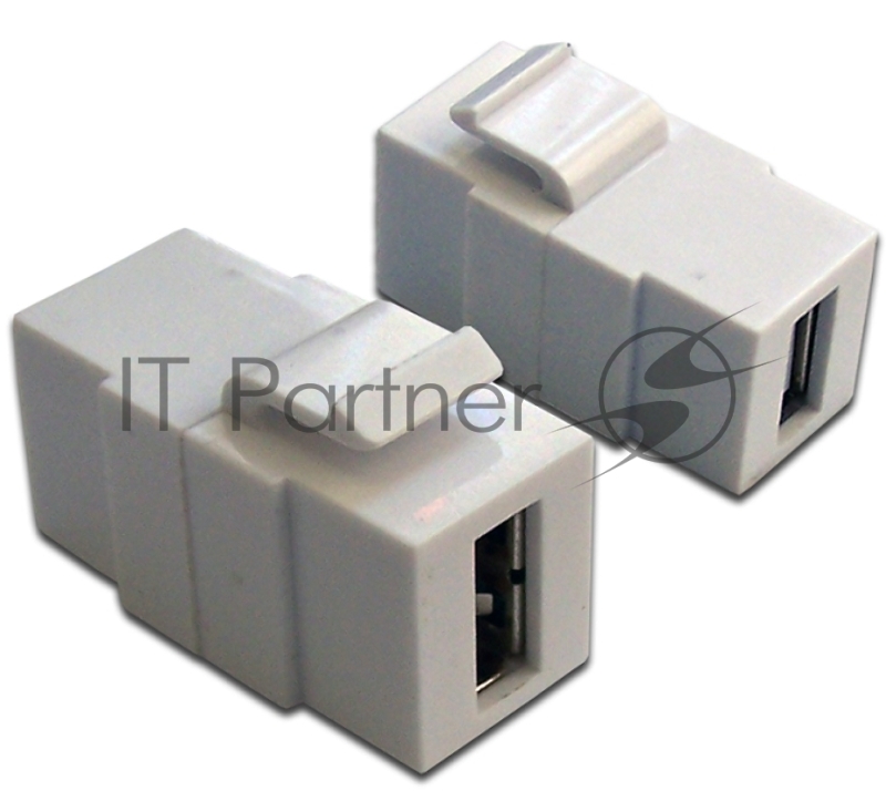 Модуль Keystone, USB 2.0, тип A, мама-мама, 180 градусов, белый