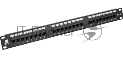 Патч-панель LANMASTER 24 порта с индикаторами, UTP, кат.5E, 1U
