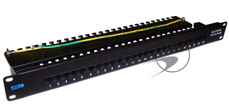 Патч-панель телефонная, 19", 1U, 25 портов RJ-45