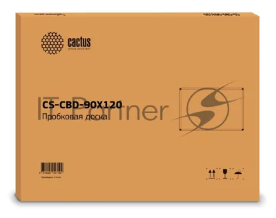 Демонстрационная доска Cactus CS-CBD-90X120 пробковая 90x120см, алюминиевая рама
