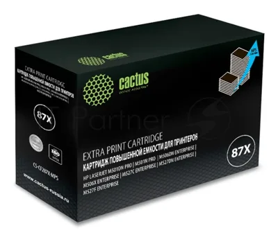 Картридж лазерный Cactus CS-CF287X-MPS черный (24000 стр.) для HP LJ M506dn/M506n/M506x