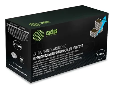 Картридж лазерный Cactus CS-C719H-MPS черный (8000 стр.) для Canon MF5840dni-Sensys/MF5880dni; LBP6300i/6650i