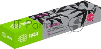 Картридж лазерный Cactus CS-O332M (46508734) пурпурный (3000 стр.) для Oki C332/MC363