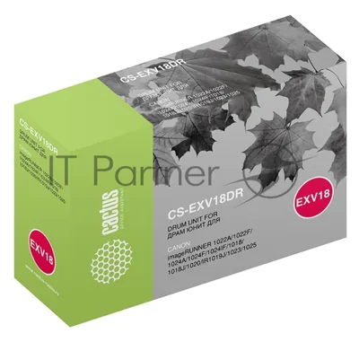 Картридж Cactus CS-EXV18DR черный (26900стр.) для Canon IR 1022A/1022F/1024A/1024F/1024IF/1018/1018J/1020/1019J/1023/1025