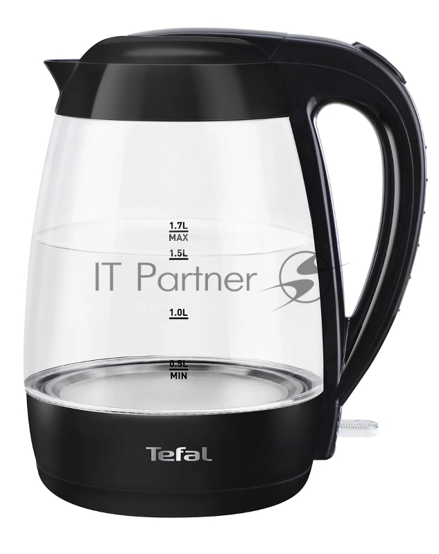 Чайник электрический Tefal KO450832 черный, 1.7 л, 2400 Вт, скрытый нагревательный элемент