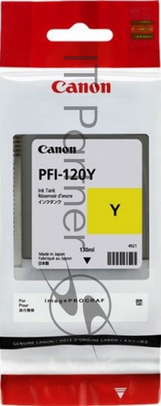 Картридж струйный Canon PFI-120 Y 2888C001 желтый (130мл) для Canon Canon imagePROGRAF TM-200/205