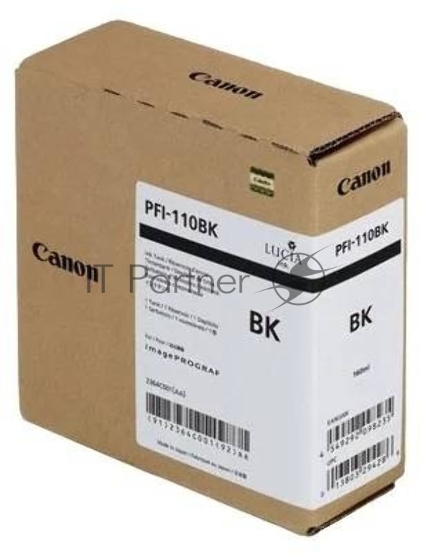 Картридж струйный Canon PFI-110 BK 2364C001 черный (160мл) для Canon TX-2000/TX-3000/TX-4000