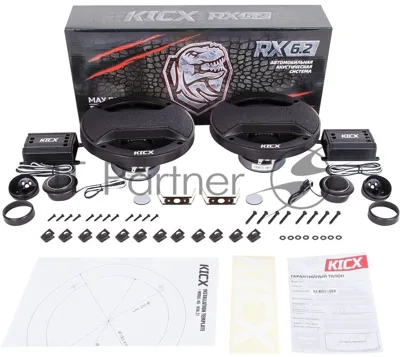 Колонки автомобильные Kicx RX 6.2 4Ом 16см (6.5дюйм) (ком.:2кол.) компонентные двухполосные
