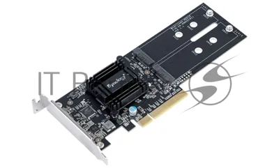 Адаптер Synology M.2 SSD-Sata, LP PCIe 2.0x8 (for DS1517+, DS1817+, DS3018xs, FS1018, RS1219+, for all xs/xs+ models) up to 2xSSD M.2 SATA