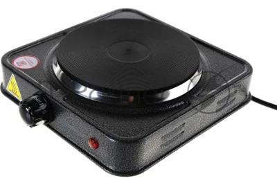 Плита настольная электрическая Homestar HS-1102 серый, 1 кВт, ТЭН, конфорки - 1, нержавеющая сталь, поворотные переключатели
