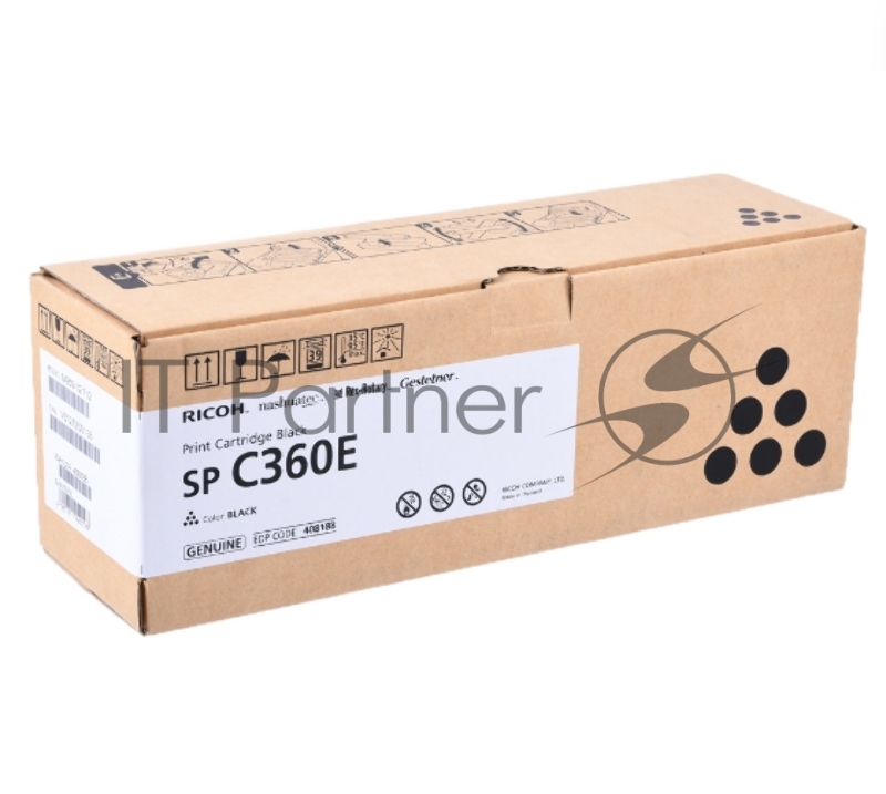 Картридж лазерный тип SP C360E черный для Ricoh SP C360DNw/SP C360SNw/SP C360SFNw/SP C361SFNw (2,5K)