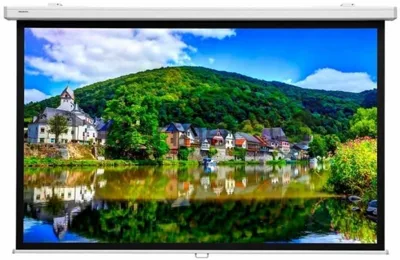 Настенный экран Lumien Master Picture CSR 196x244см (раб.область 146х234 см) (109") Matte White черная кайма по периметру, механизм плавного возврата, возможность потолочн./настенного крепления (белый корпус) 16:10