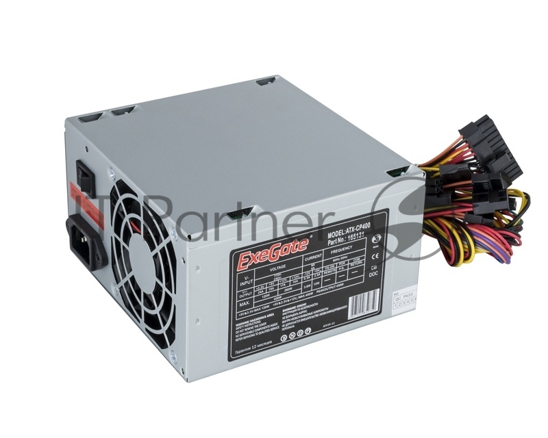 Блок питания ExeGate CP400 (EX165131RUS-S), 400Вт, 80мм, серый