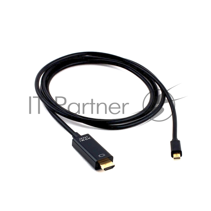 Кабель Cablexpert mDP-HDMI, 20M/19M, 1.8м, черный, позол.разъемы, пакет (CC-mDP-HDMI-6)