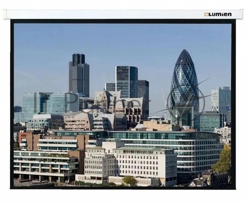 Экран с электроприводом Lumien Master Control 115x180 см (78") Matte White FiberGlass черная кайма по периметру 16:10 LMC-100127