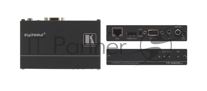 Передатчик Kramer Electronics TP-580TXR сигнала HDMI, RS-232 и ИК в кабель витой пары (TP), до 180 м