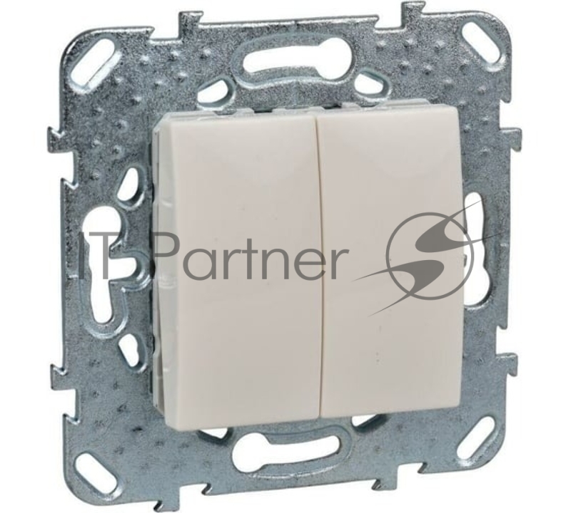 Выключатель Schneider-electric MGU5.211.25ZD UNICA 2-клавишный, сх. 5, бежевый