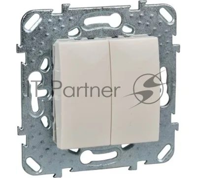 Выключатель Schneider-electric MGU5.211.25ZD UNICA 2-клавишный, сх. 5, бежевый
