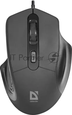 Мышь проводная Defender Datum MB-347 черный, 1600 dpi, USB, кнопки - 4