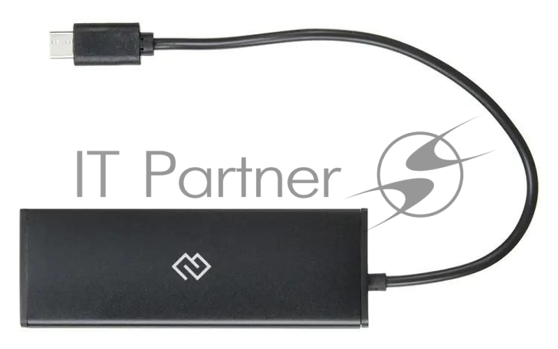 USB-концентратор Digma HUB-4U2.0-UC-B, USB-C, USB 2.0 4 порта, USB