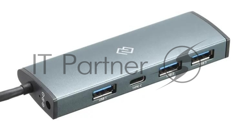 USB-концентратор Digma HUB-3U3.0С-UC-G, USB-C, USB 3.0 4 порта, USB