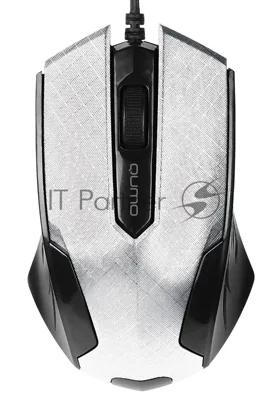 Мышь проводная Qumo Office M14 белый, 1000 dpi, USB, кнопки - 3