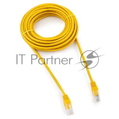 Патч-корд UTP Cablexpert PP12-7.5M/Y cat.5e, 7.5м, литой, многожильный, желтый