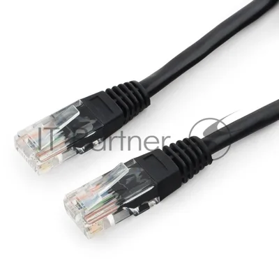 Патч-корд UTP Cablexpert PP12-3M/BK 5e, 3м, литой, многожильный, черный