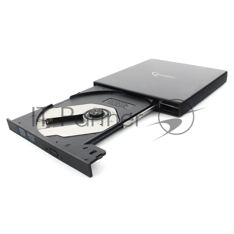 Оптический привод внешний с интерфейсом USB Gembird DVD-USB-02 пластик, черный
