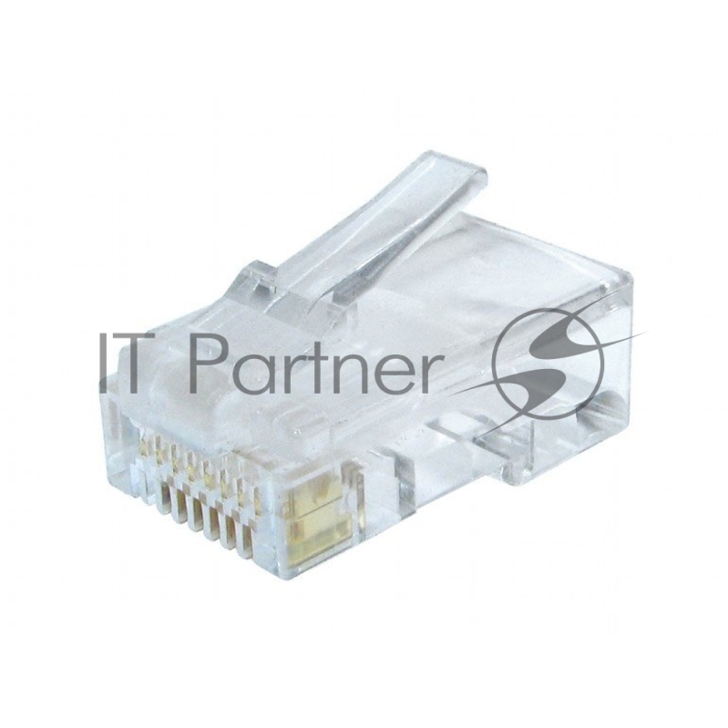 Вилка RJ-45 (8P8C) LC-8P8C-002 универсальная cat.6, контакты 30 микродюймов" (100 шт.)