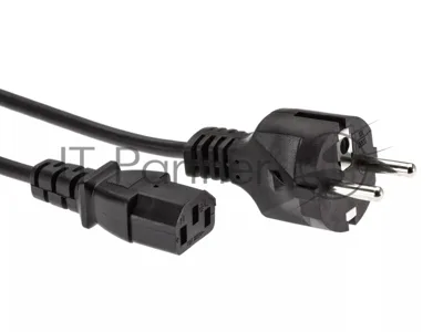 Кабель компьютер - розетка 3 м 220V (Европейский стандарт) VCOM/TELECOM