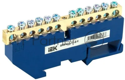 Шина IEK YNN10-69-12D-K07 N "ноль" на DIN-изол ШНИ-6х9-12-Д-С IEK