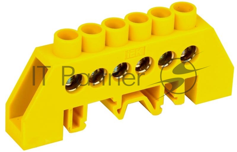 Шина Iek YNN10-812-6DP-K05 PE "земля" в комб DIN-изол "Стойка" ШНИ-8х12-6-КС-Ж ИЭК