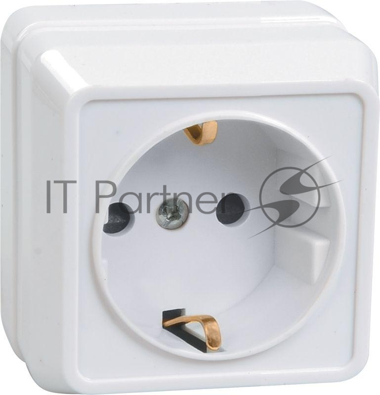 Розетка IEK ERO11-K01-16-DC РС20-3-ОБ 1местн. c з/к 16А откр.уст. ОКТАВА (белый)